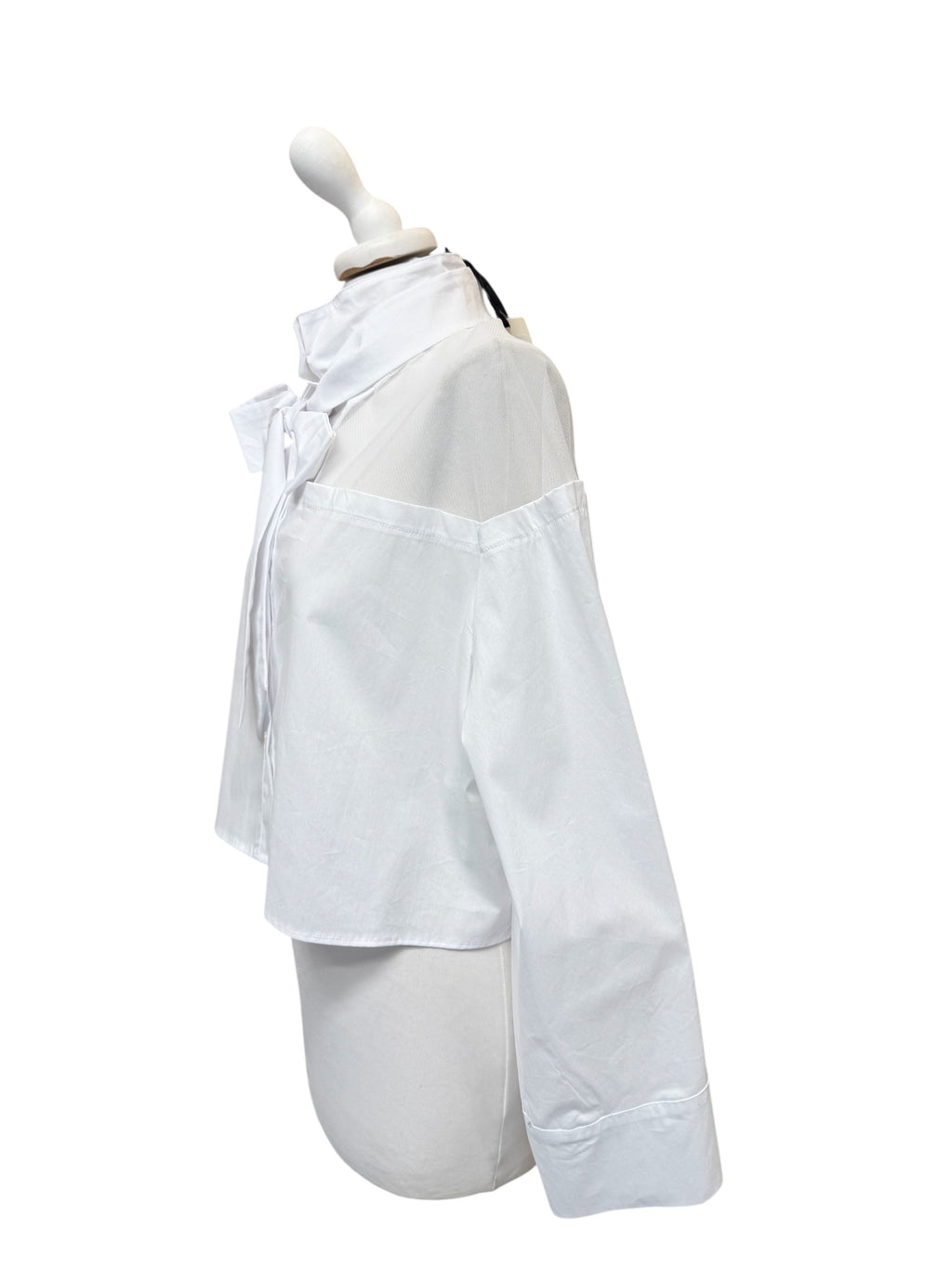 Camicia crop con fiocco