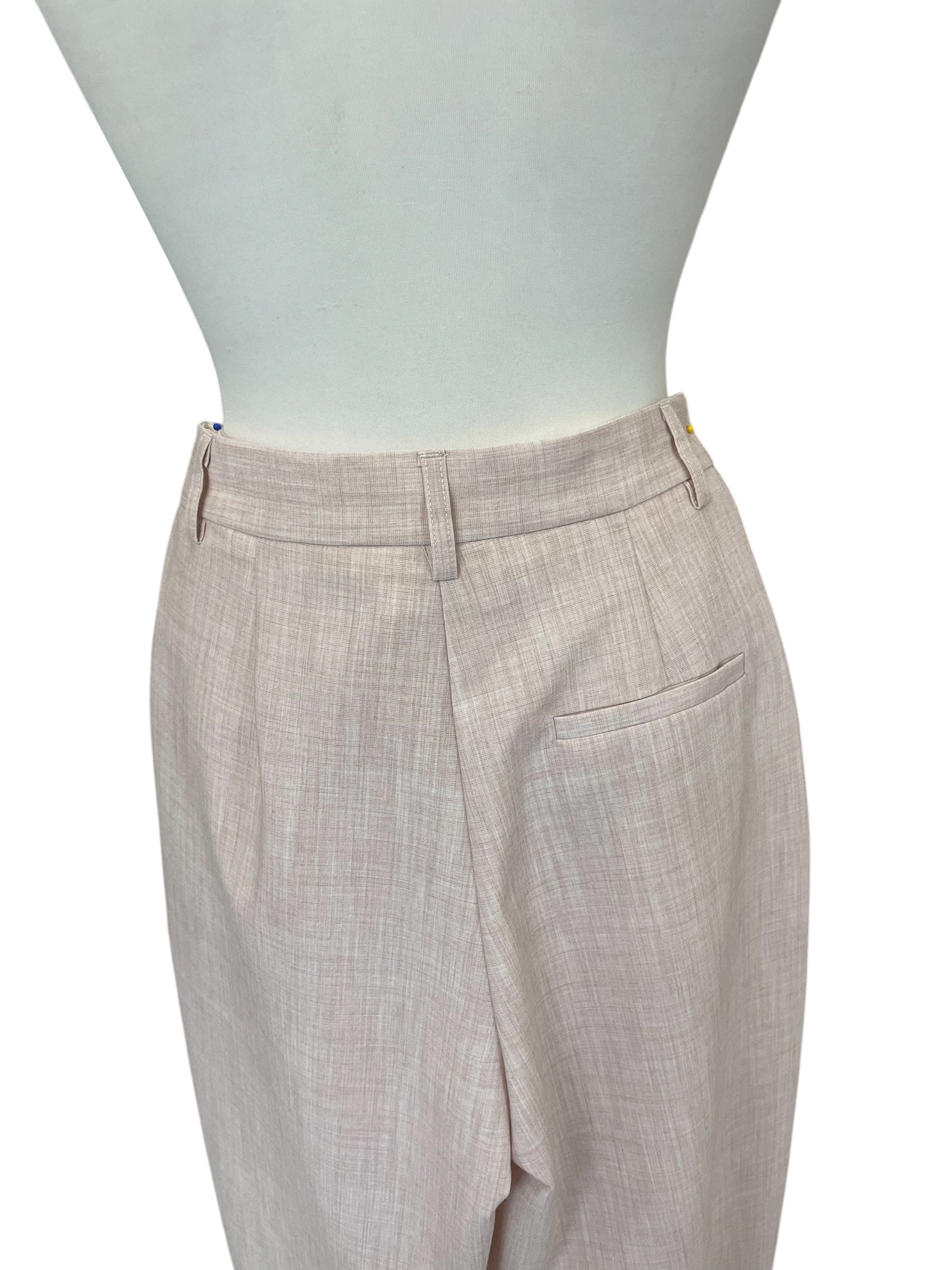 Pantalone vicolo rosa mélange unica variante colore