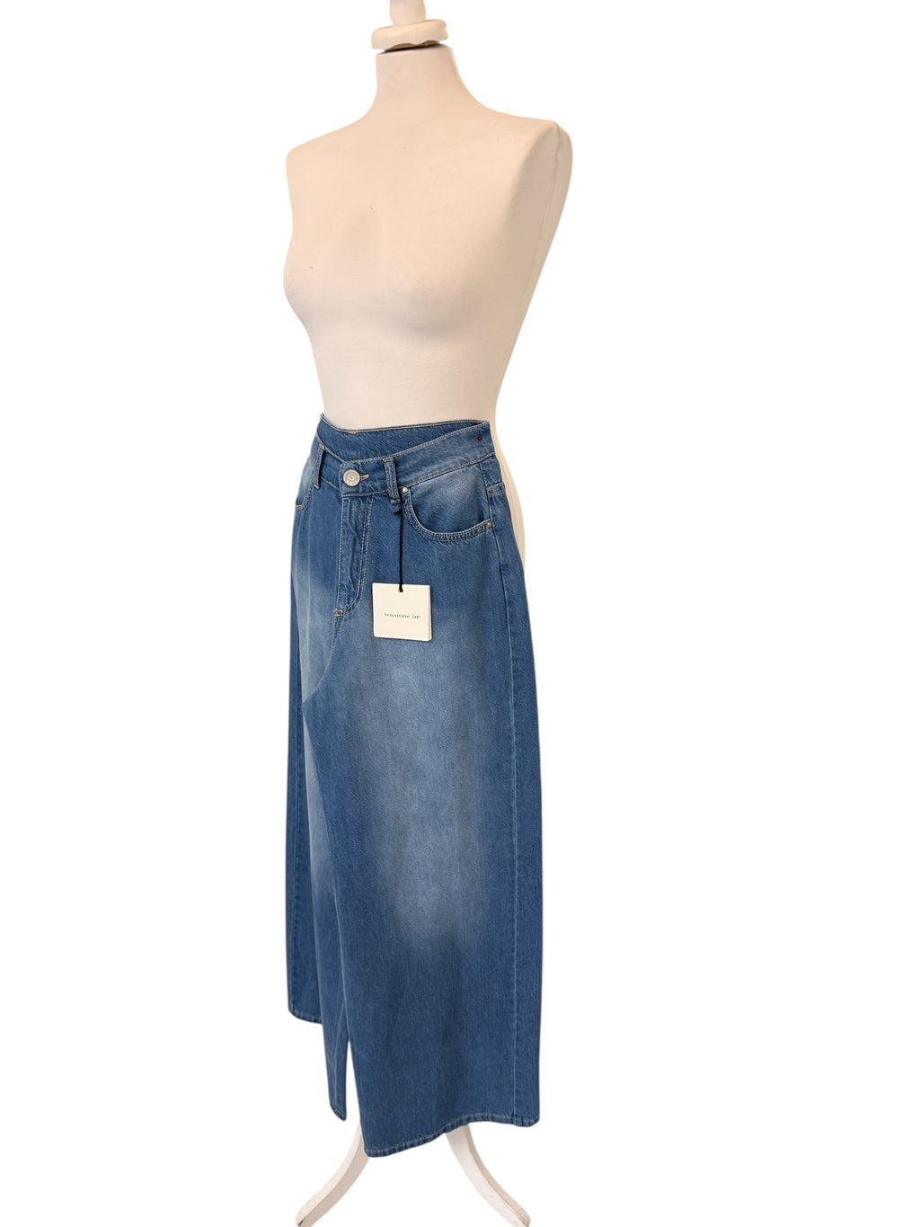 Jeans tasca in camoscio