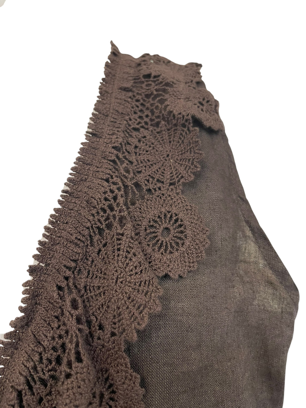 Gilet lino con pizzo variante unica