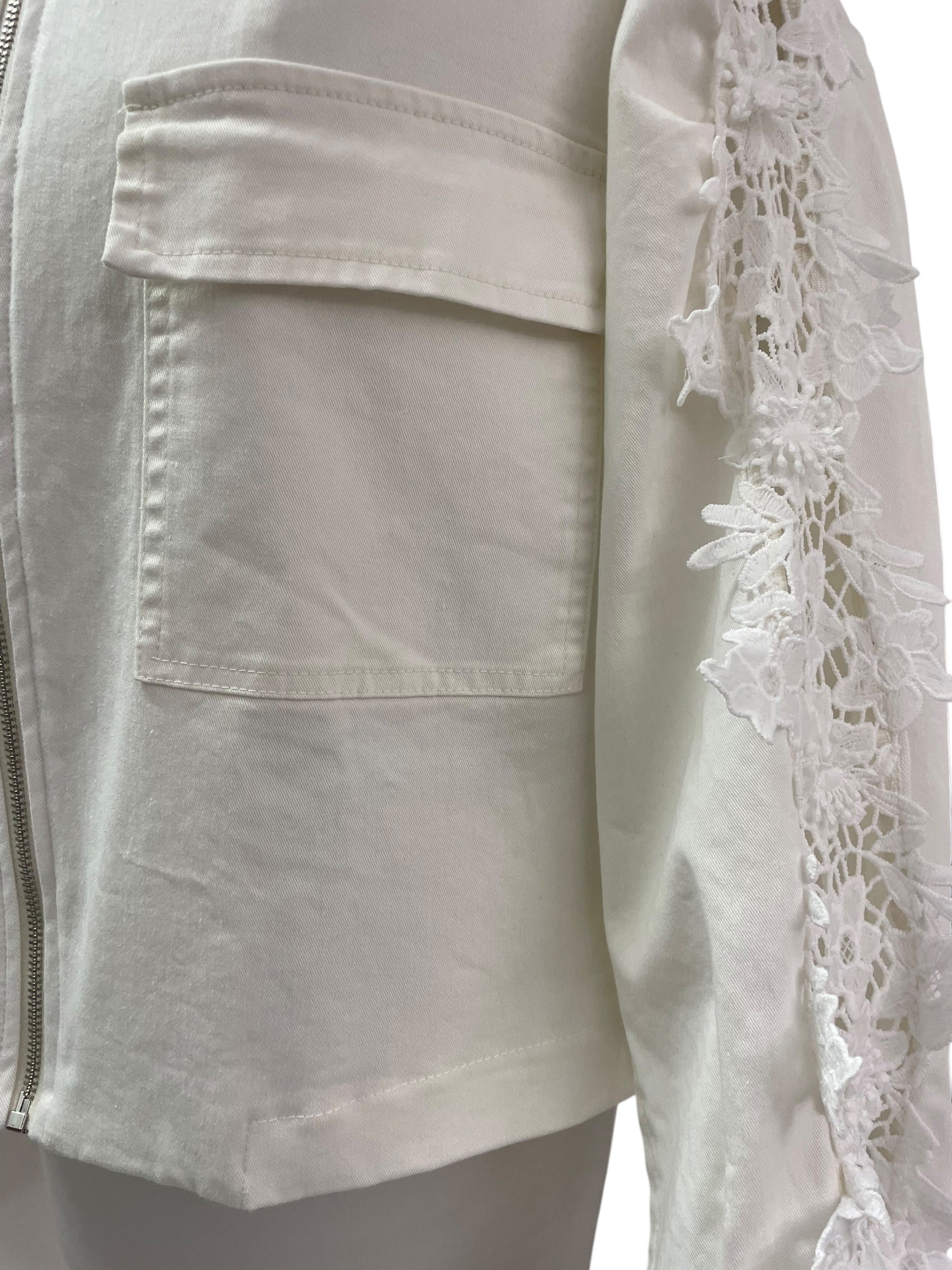 giubboni écru PHILIA loft con intarsi pizzo unica variante colore
