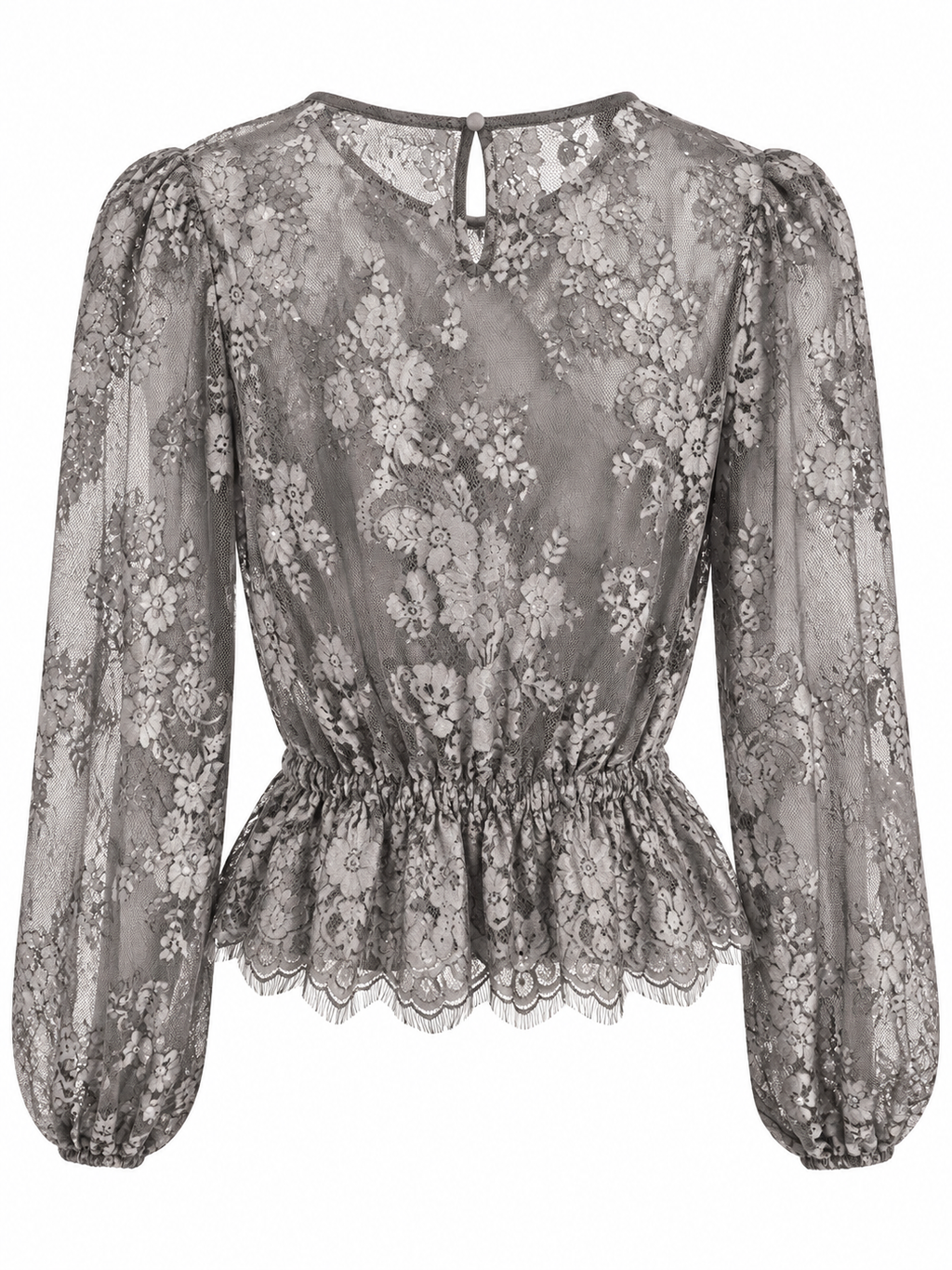 Blusa in pizzo grigio