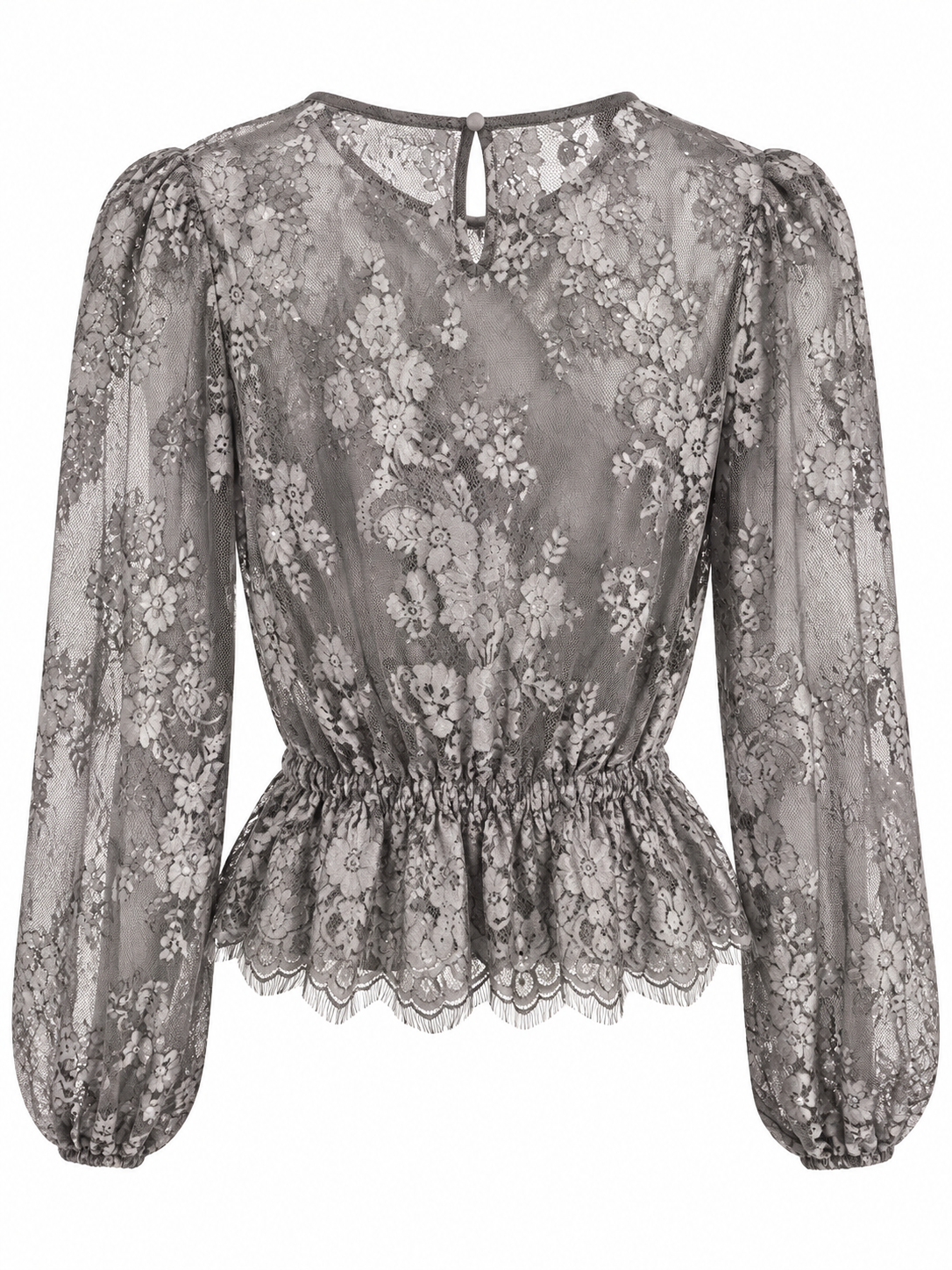 Blusa in pizzo grigio