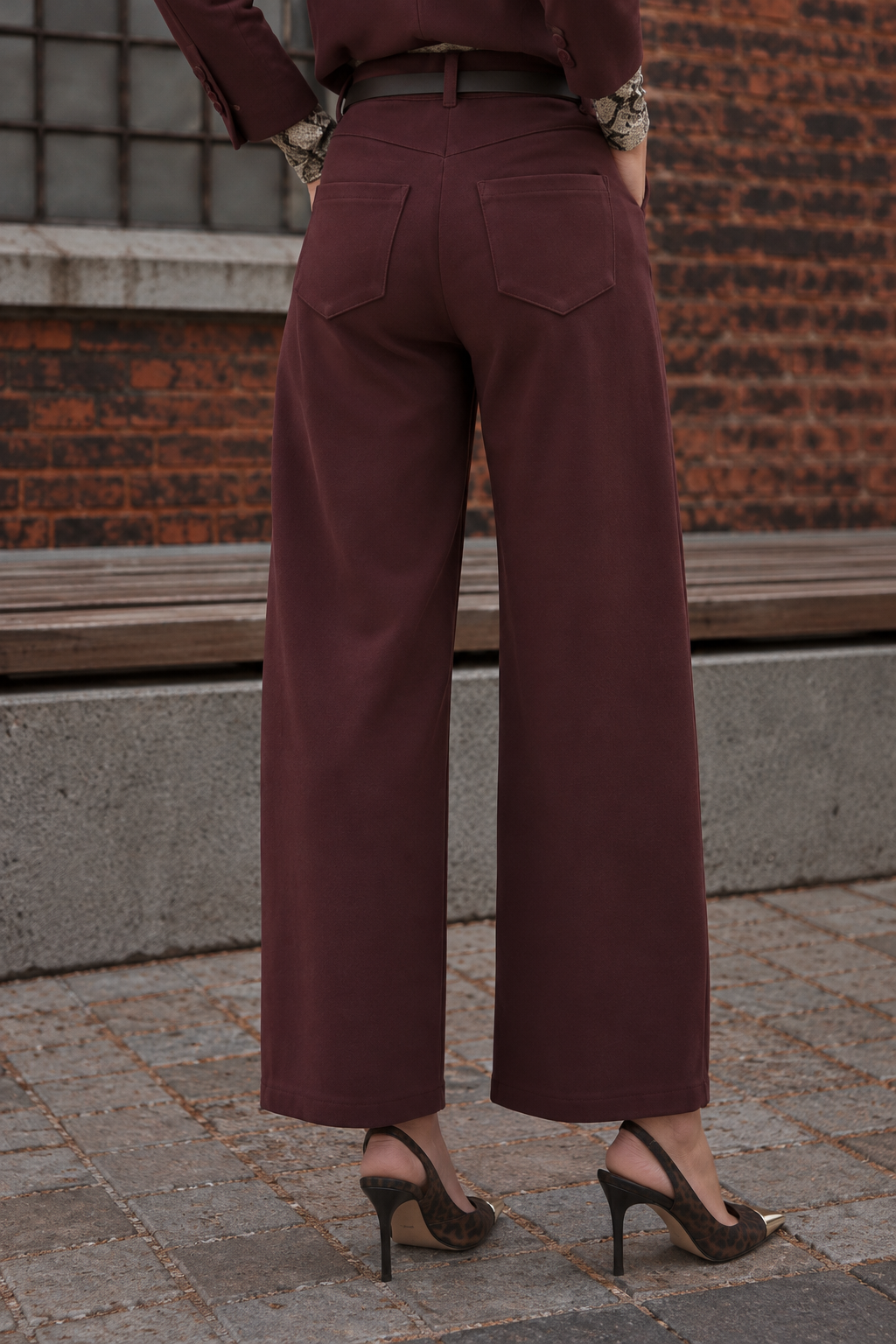 Pantalone Bordeaux punto Milano W26P649