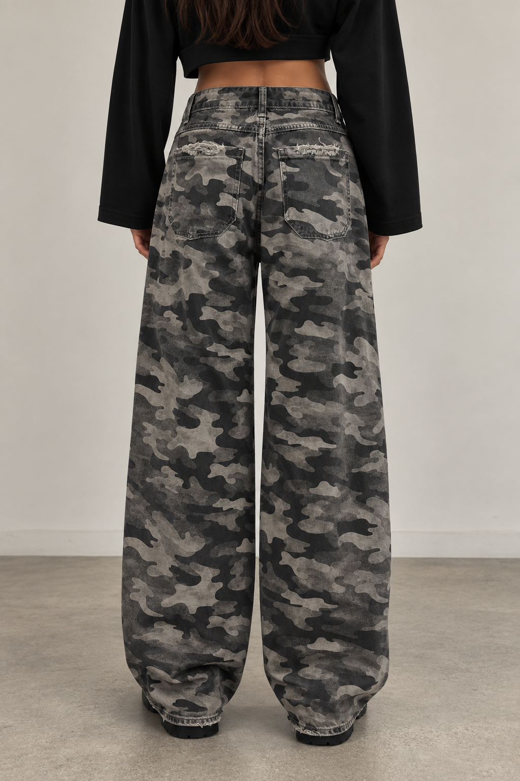 Kaja-CAMU DENIM NERO/GRIGIO