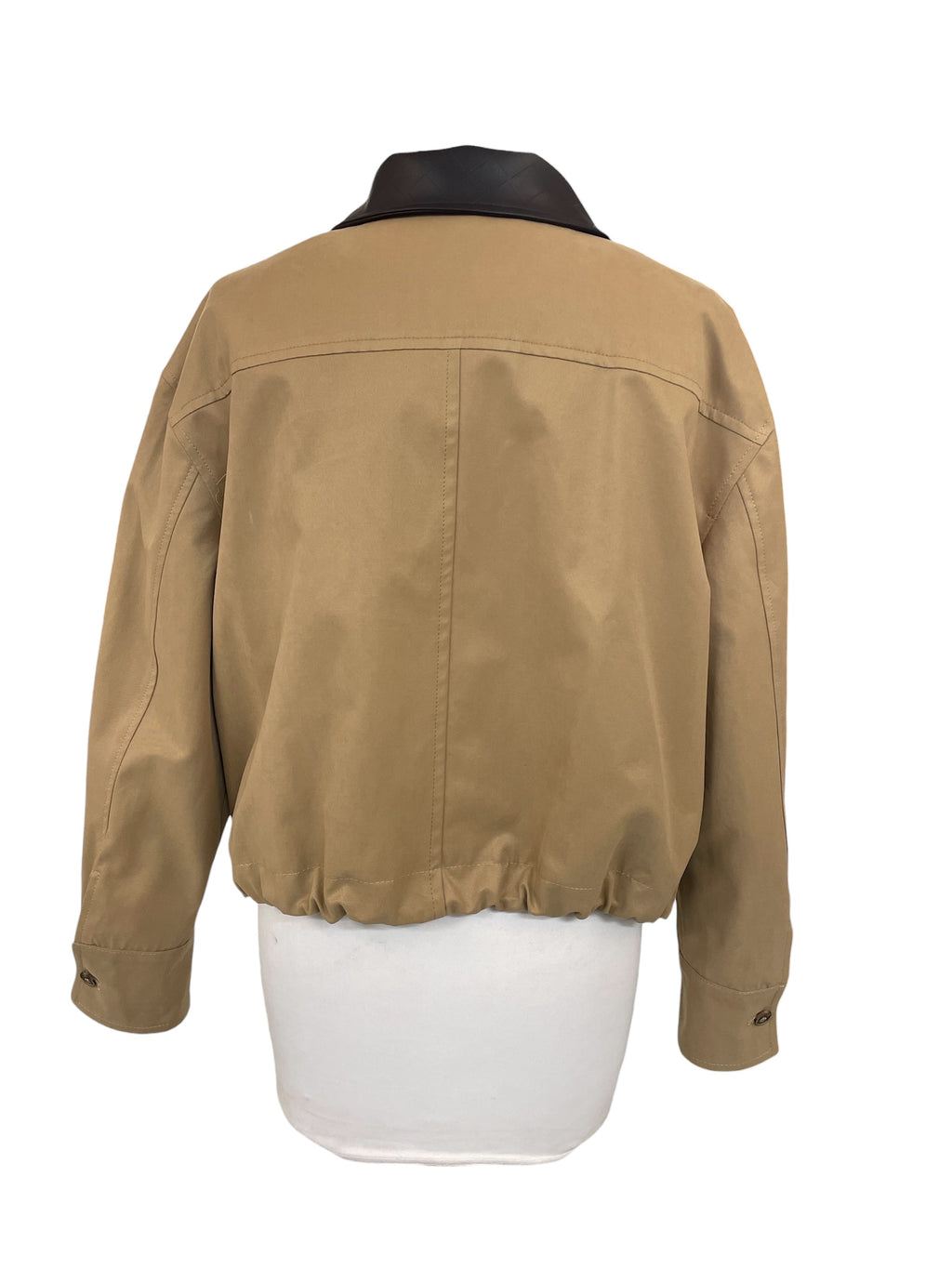 Bomber collo in ecopelle