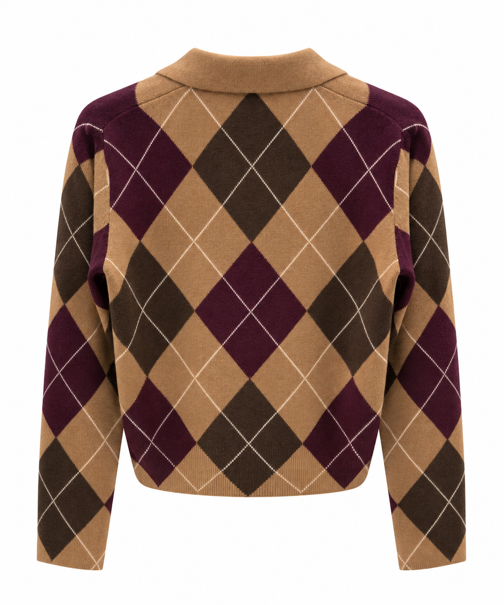 Polo rombi base Camel