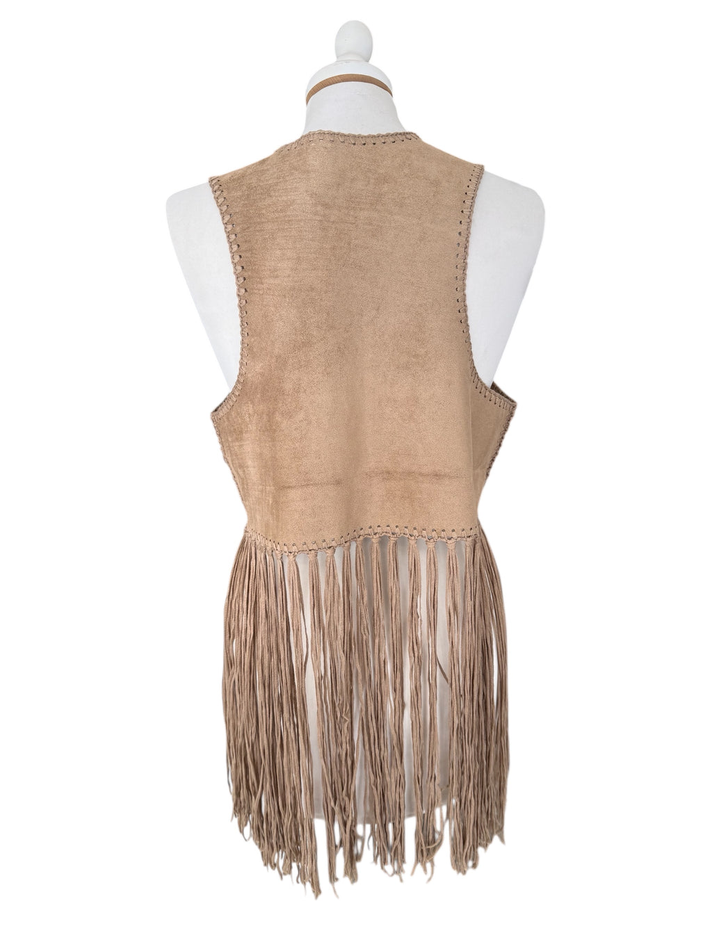 Gilet frange ricamo