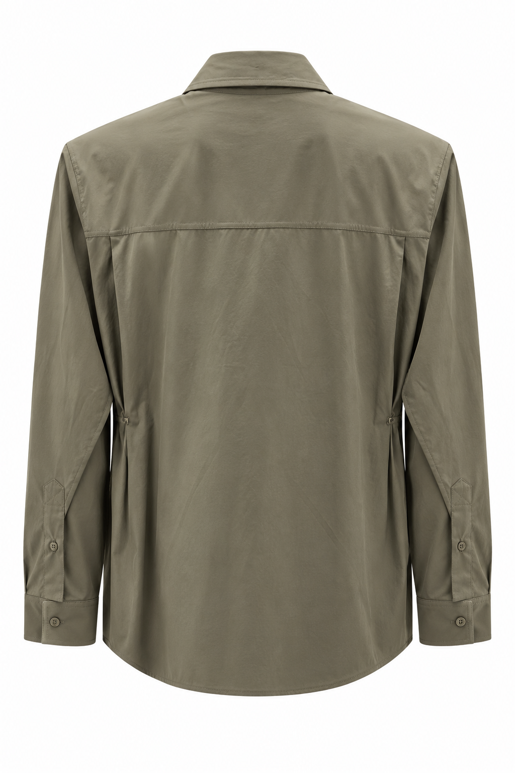 Camicia militare con cravatta e ripresa dietro