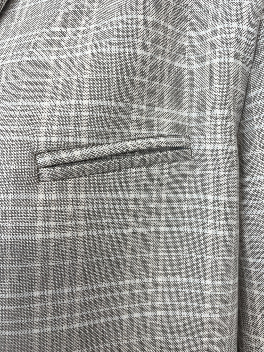 Blazer allacciatura asimmetrica check