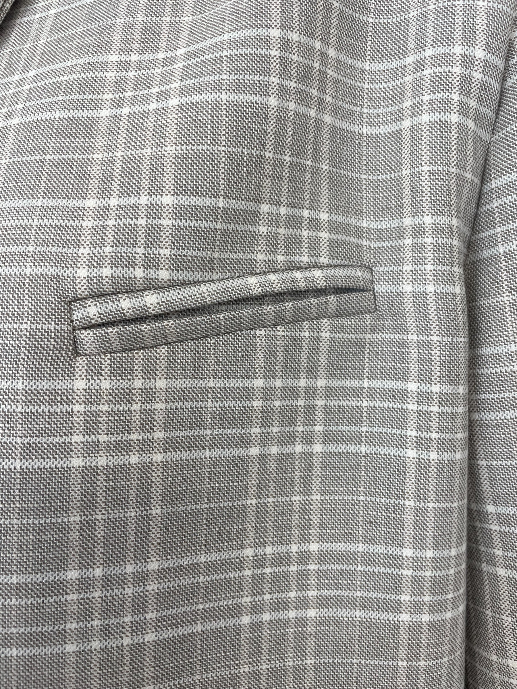 Blazer allacciatura asimmetrica check