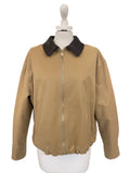 Bomber collo in ecopelle