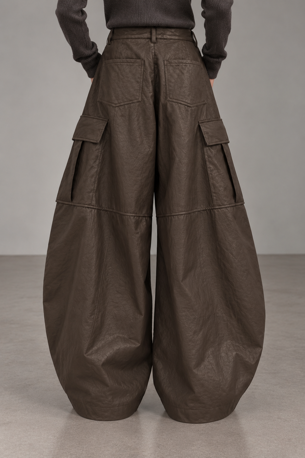 Pantalone moro in ecopelle