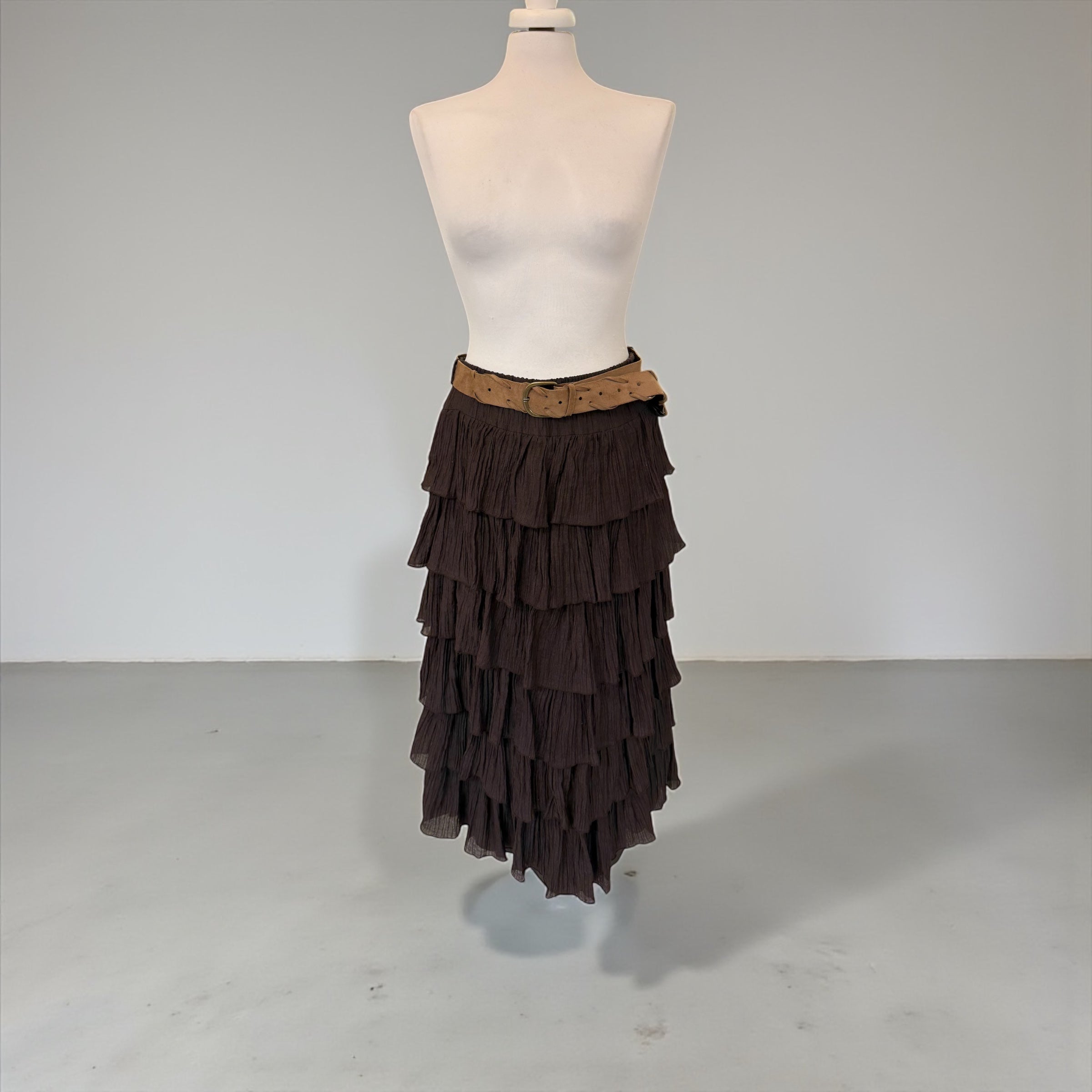 Gonna lunghe a balze moro