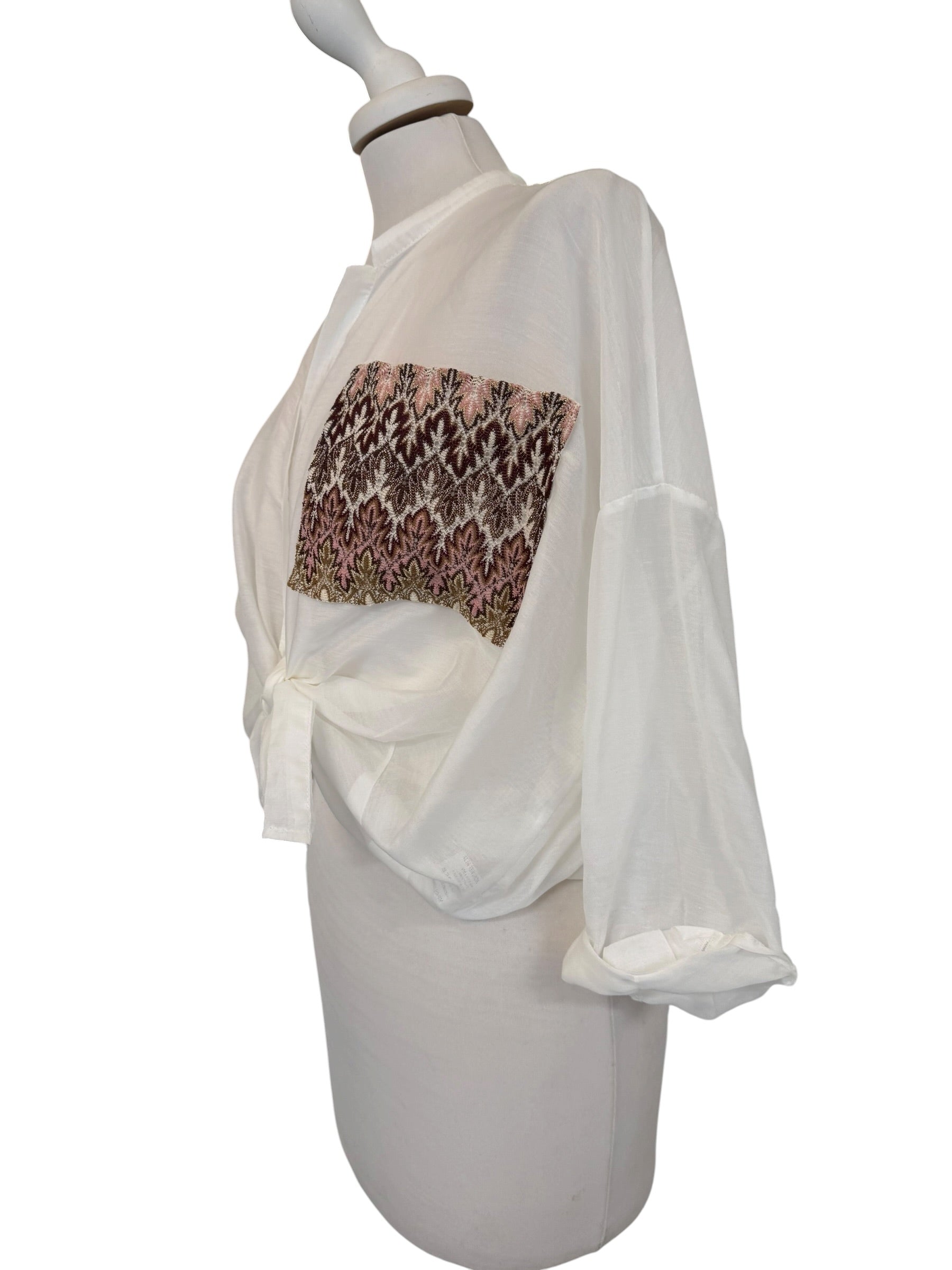 Camicia panna taschino Missoni