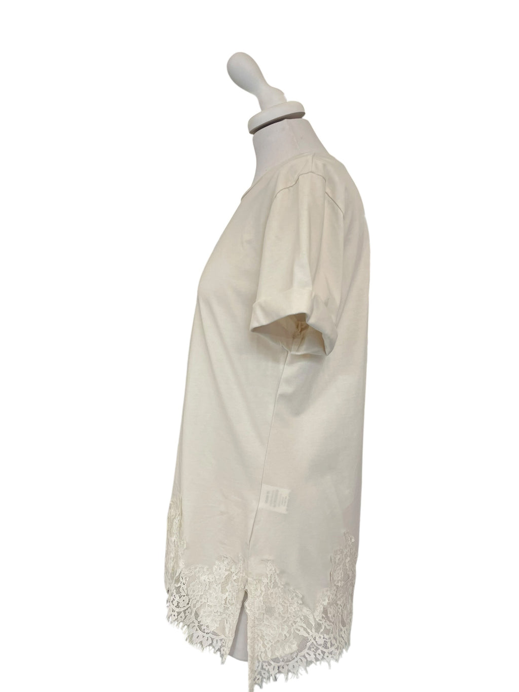 T-shirt S26MA79 tensione  in asimmetrica con pizzo