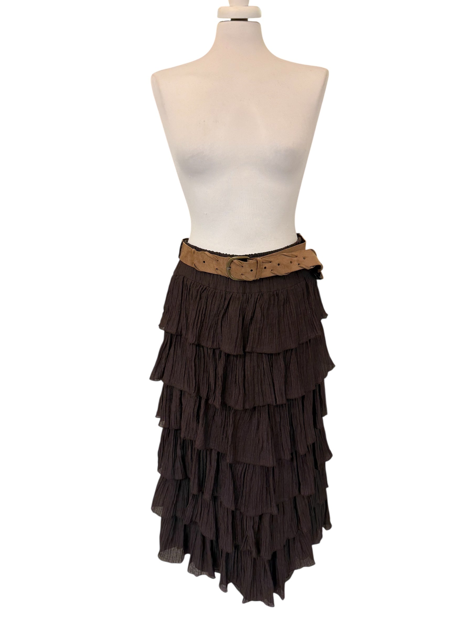 Gonna lunghe a balze moro