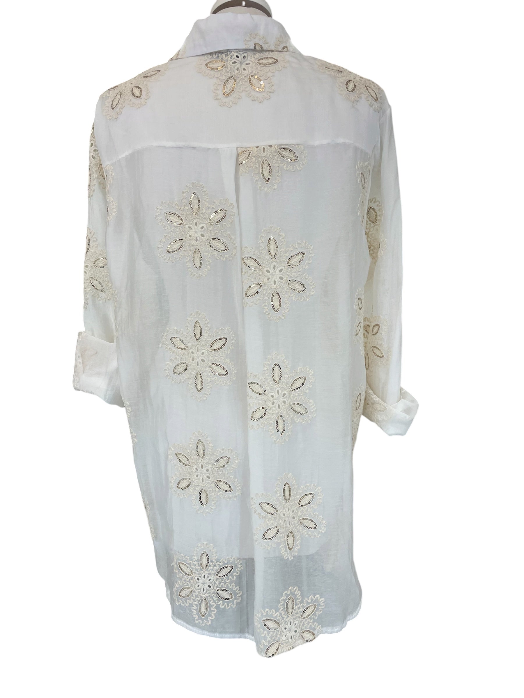 Camicia ricamata variante unica taglia unica