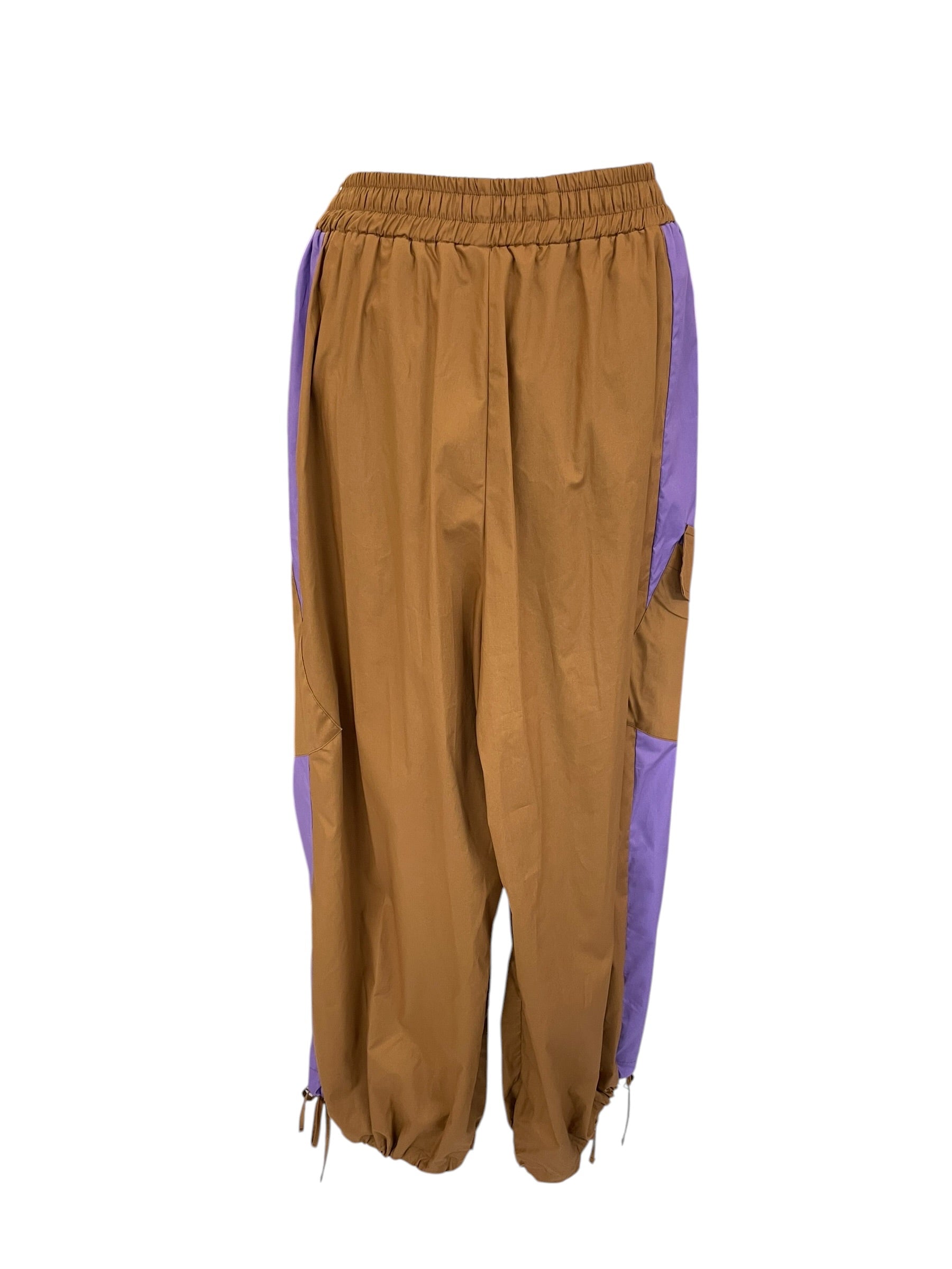 Pantalone cargo tensione in elastico in vita coulisse sul fondo 39170