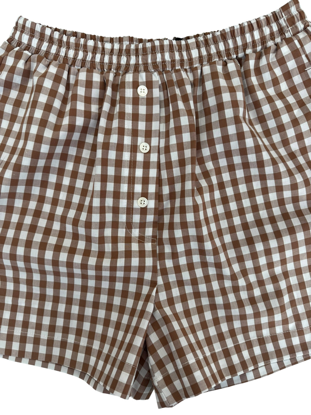 Short vichì marrone/panna