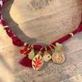 NECKLACE BANDANA BORDEAUX