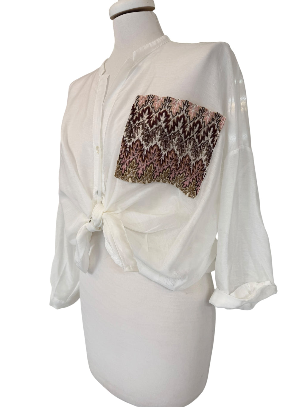 Camicia panna taschino Missoni