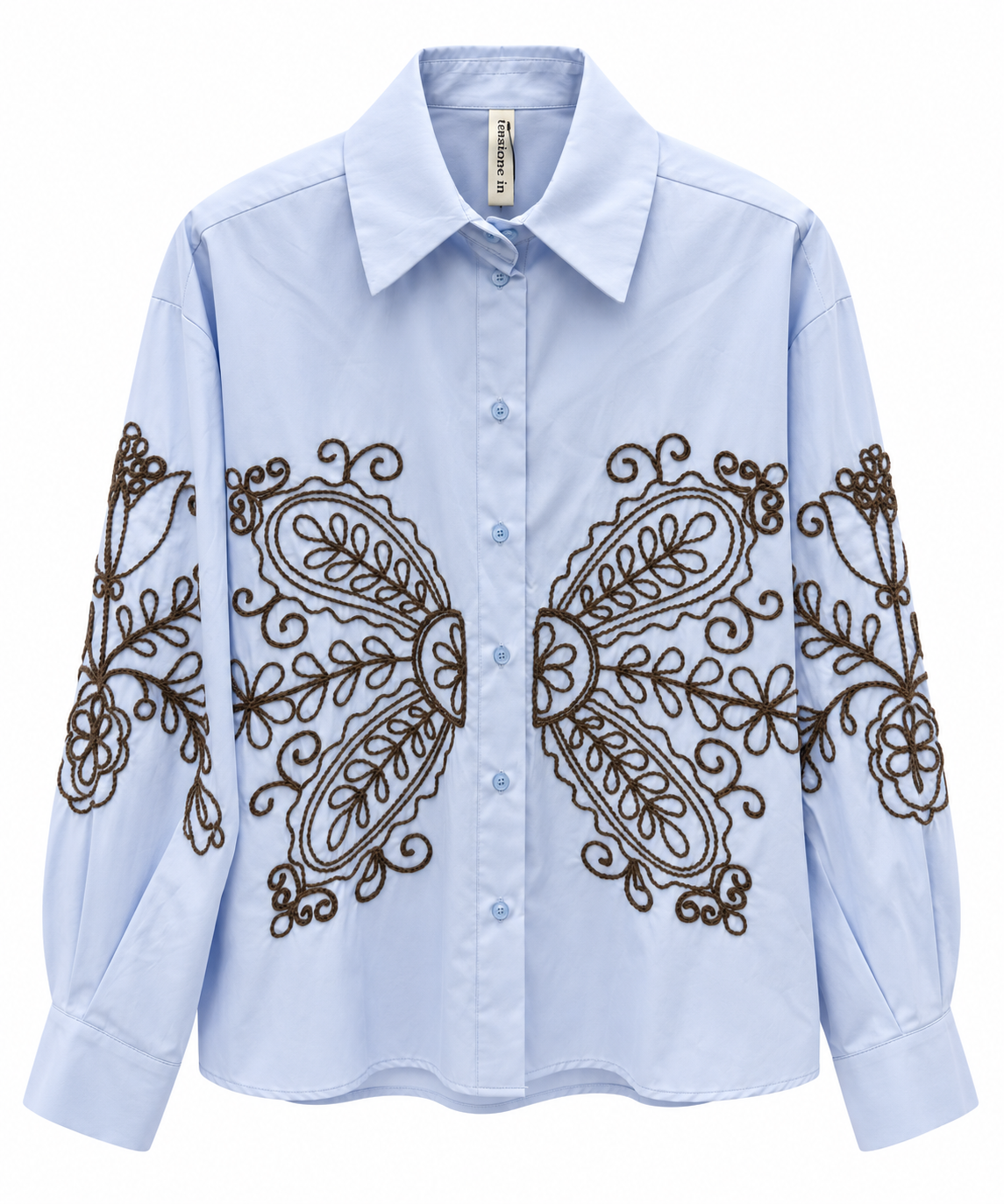 Camicia con ricamo moro
