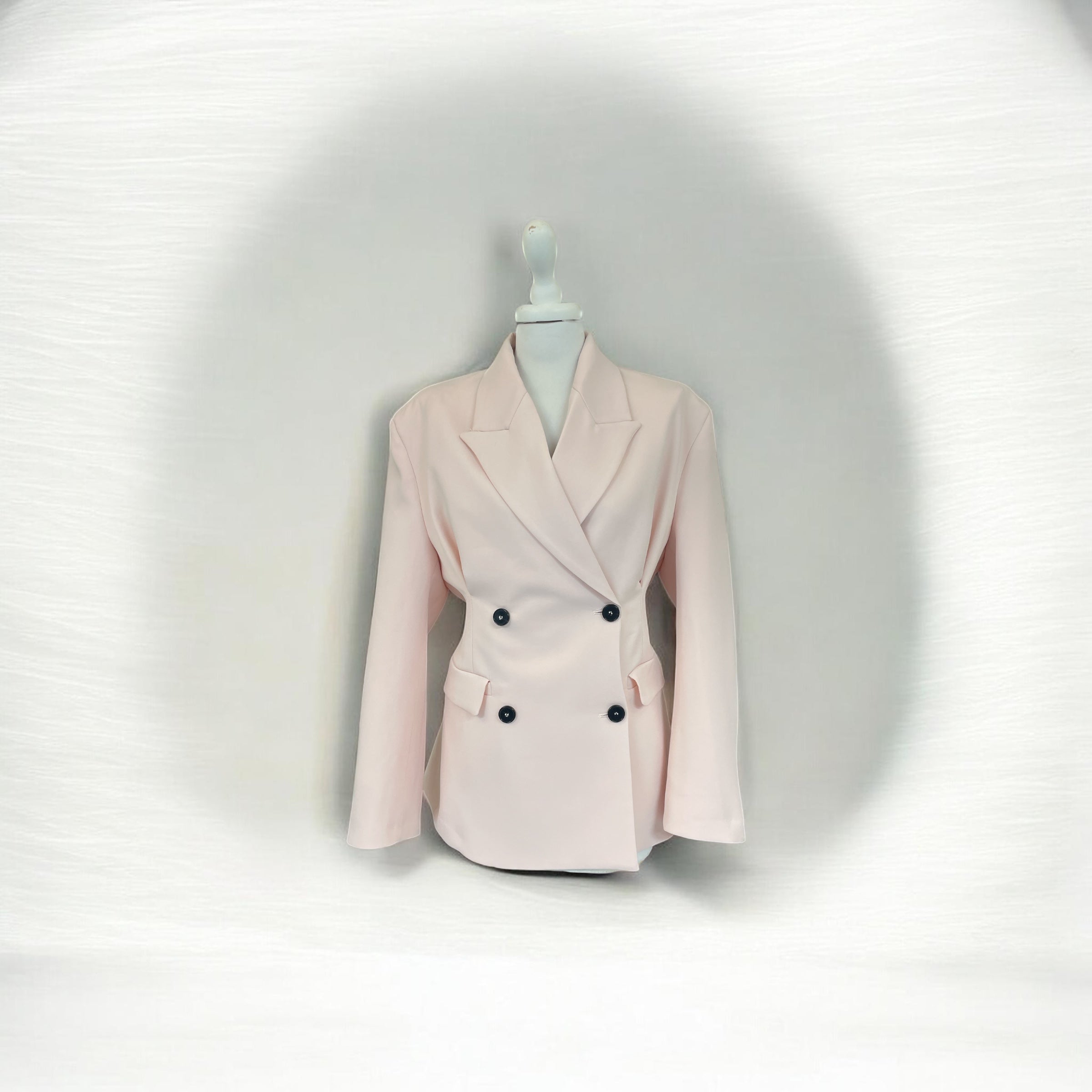 Giacca doppio petto ripresa dietro rosa