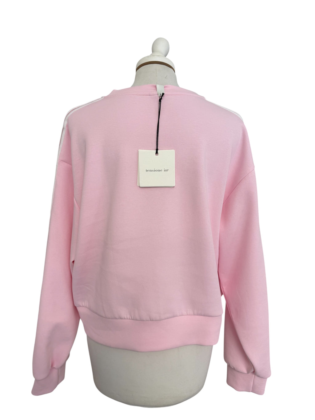 Felpa rosa bande laterali