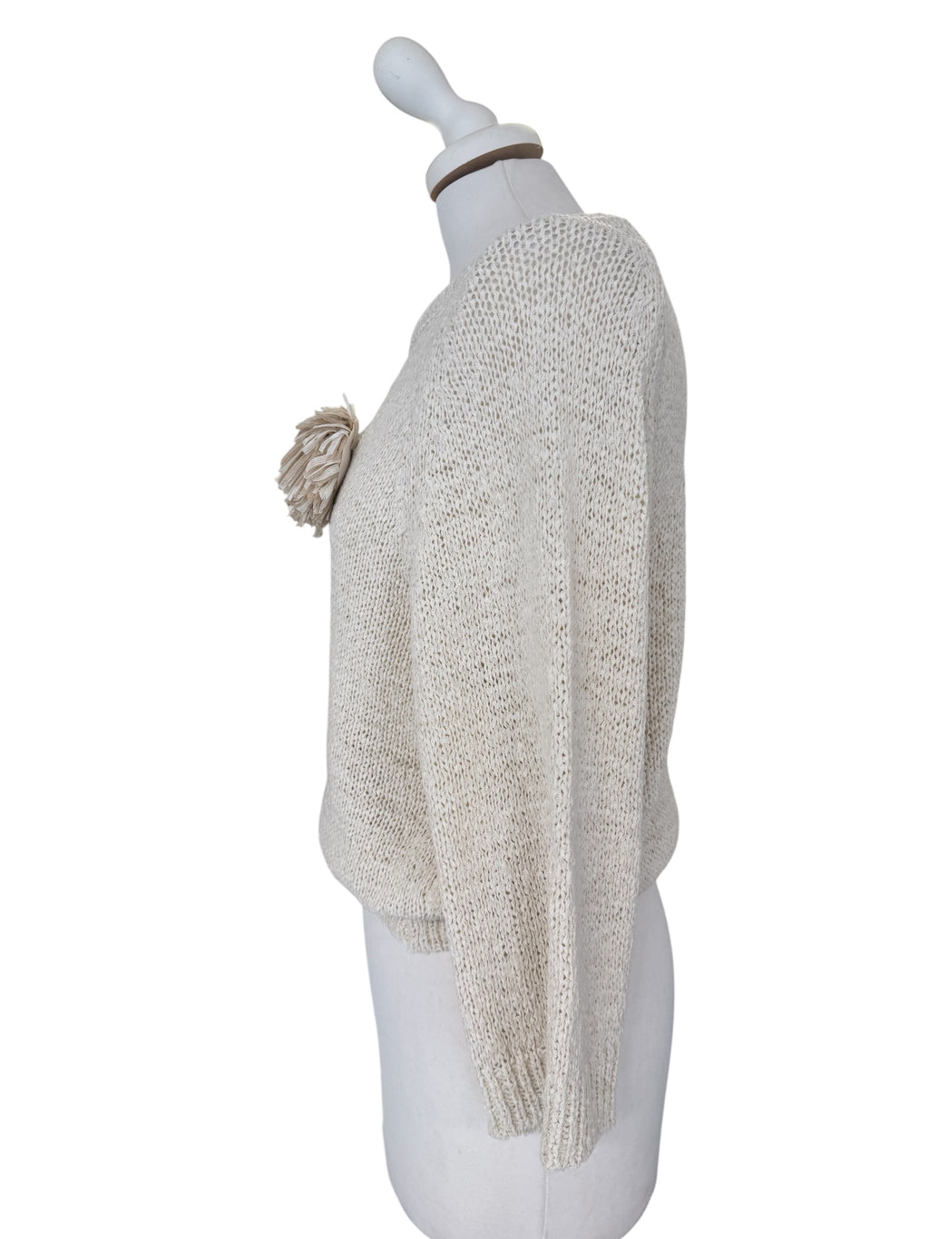 Maglia in fettuccia con spilla