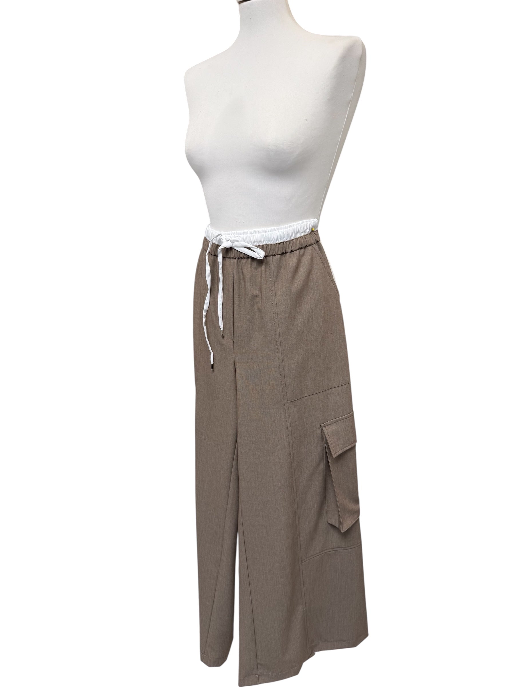 Pantalone casha elastico bianco