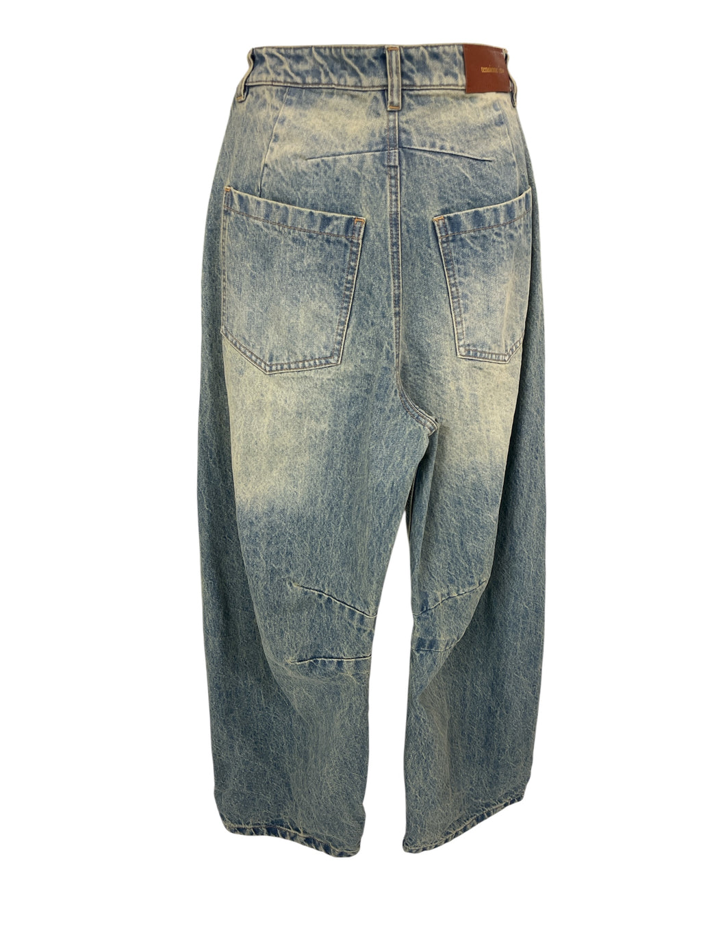 Jeans barrel  sabbiato blu CP645