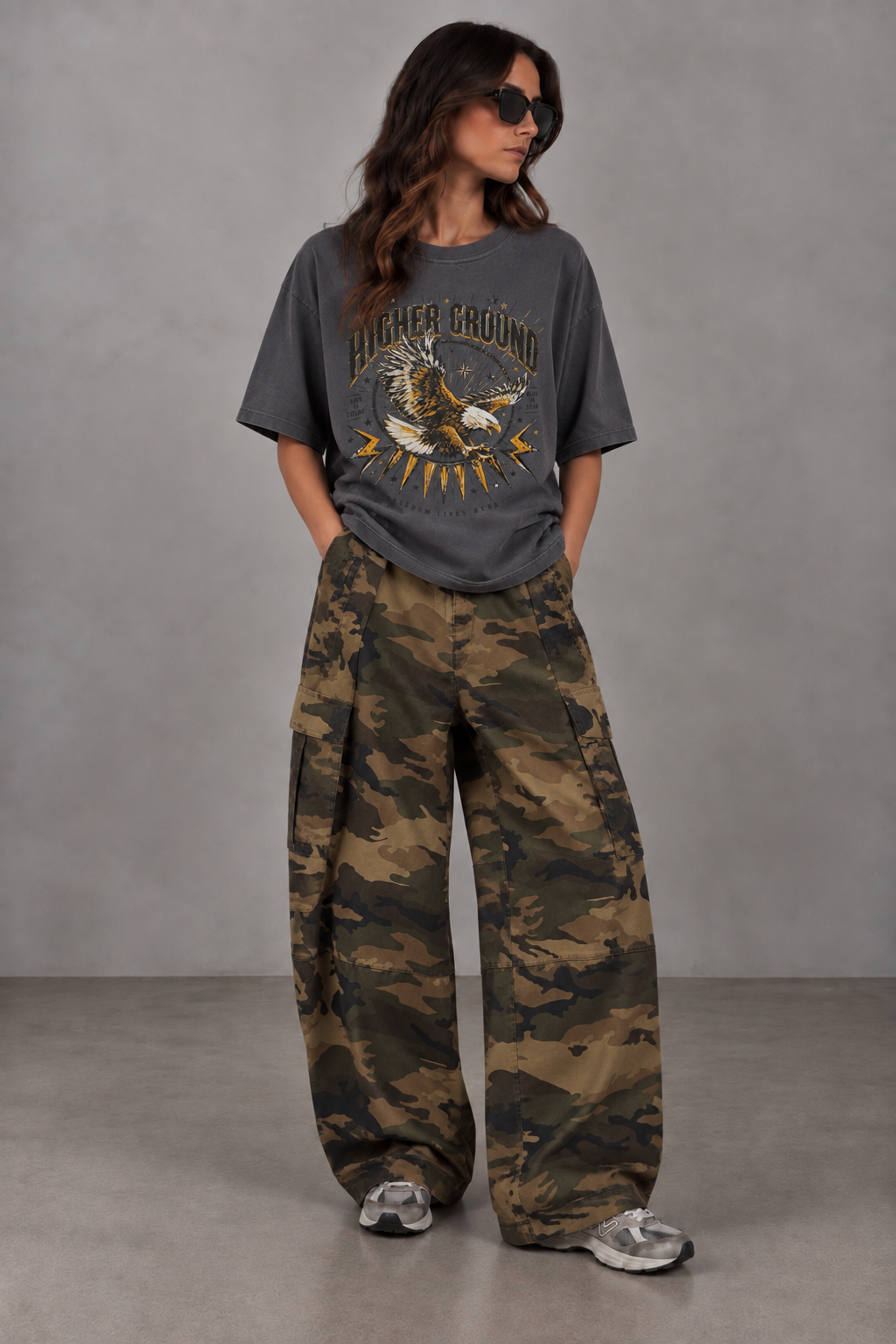 T-shirt stampa base antracite