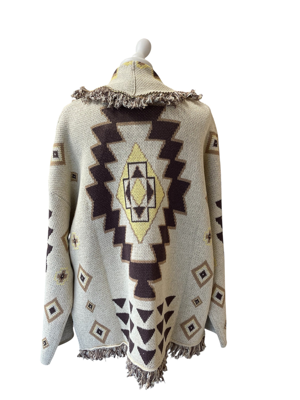 Cardigan alanui beige/giallo/camel