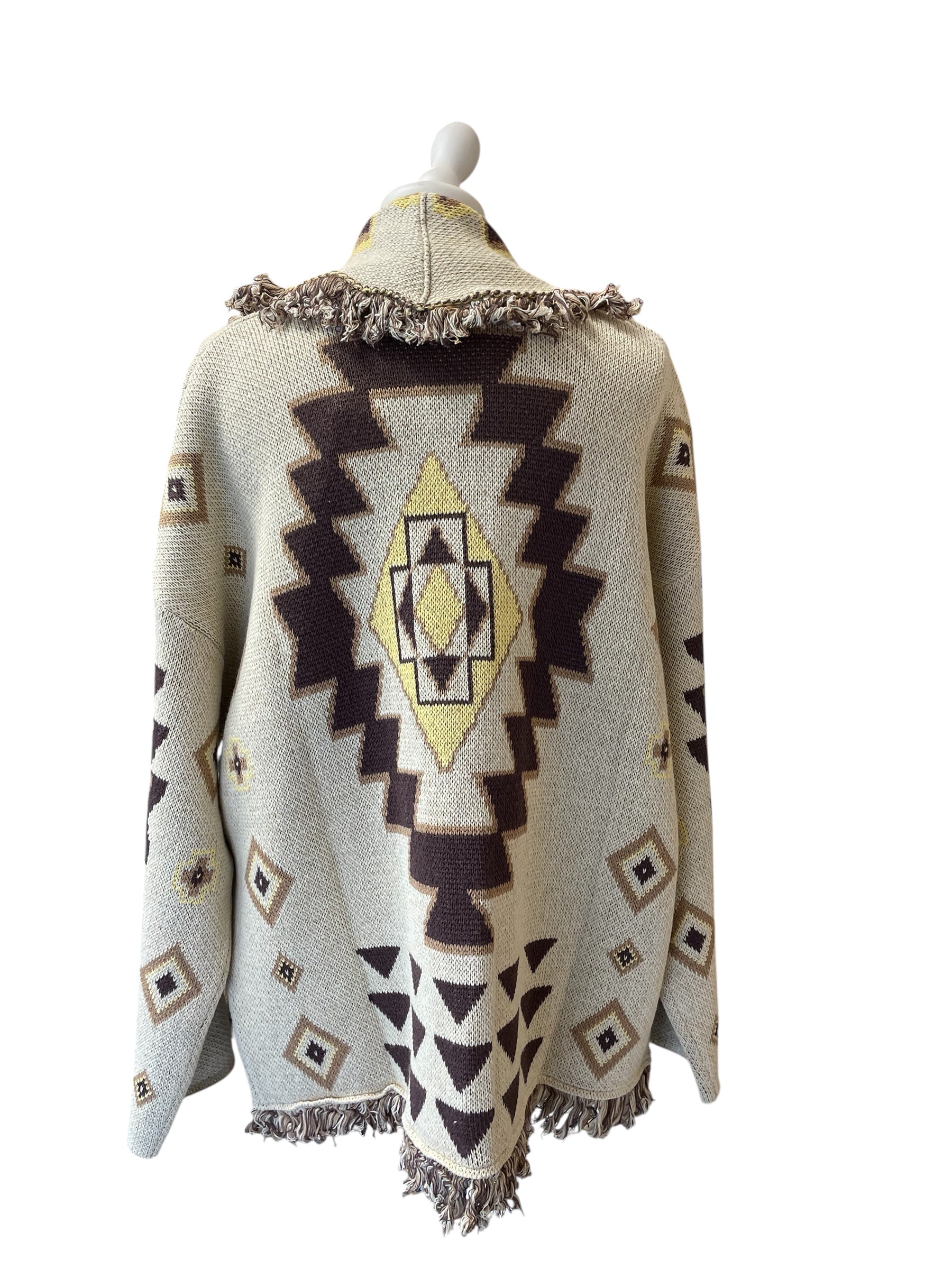 Cardigan alanui beige/giallo/camel