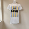 T-shirt bianca stampa Paris