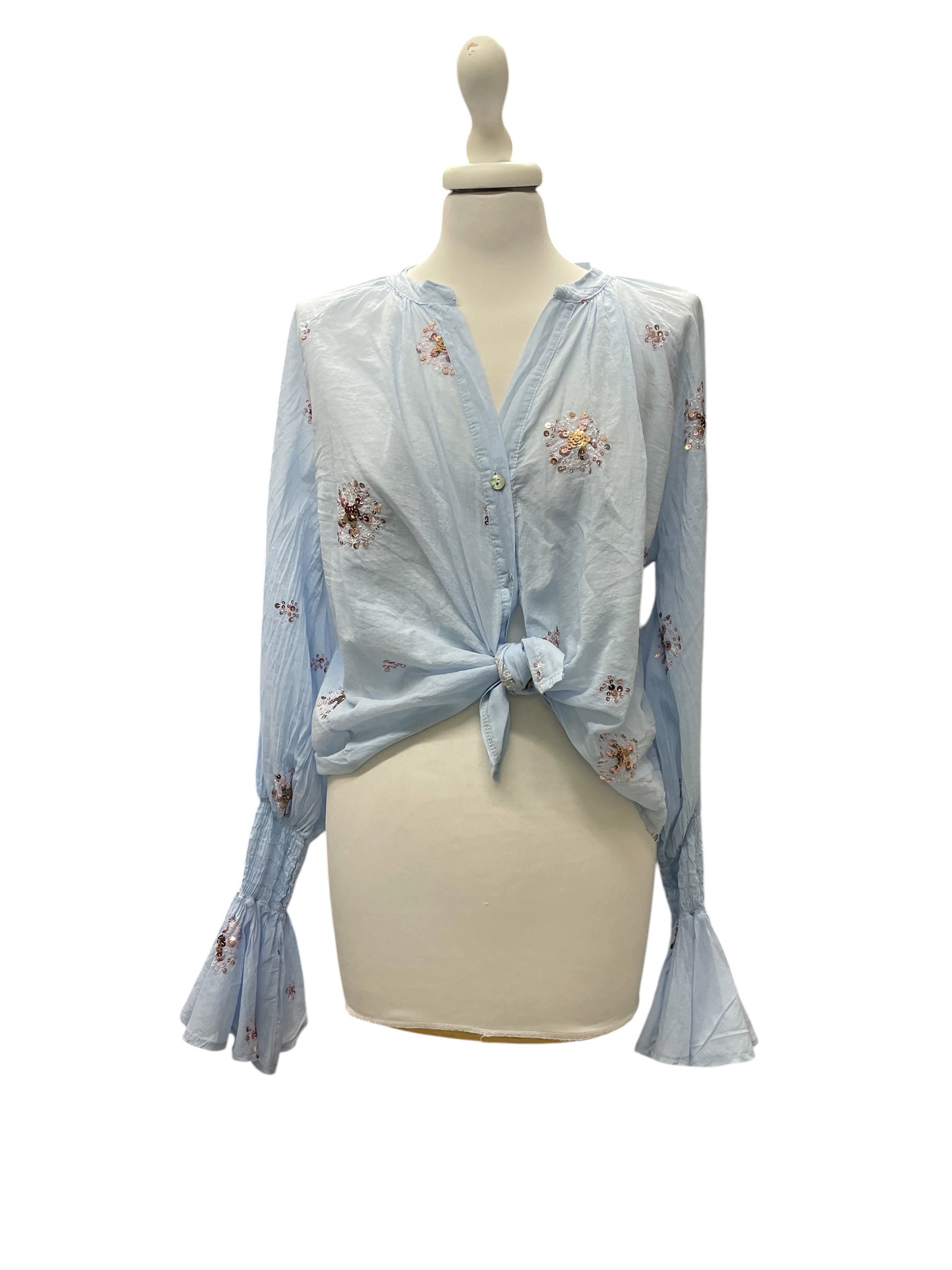 Camicia ricamo sbollita