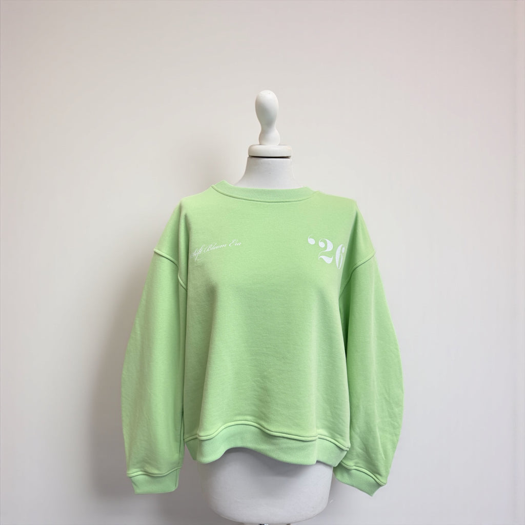 Felpa verde scritta bianca