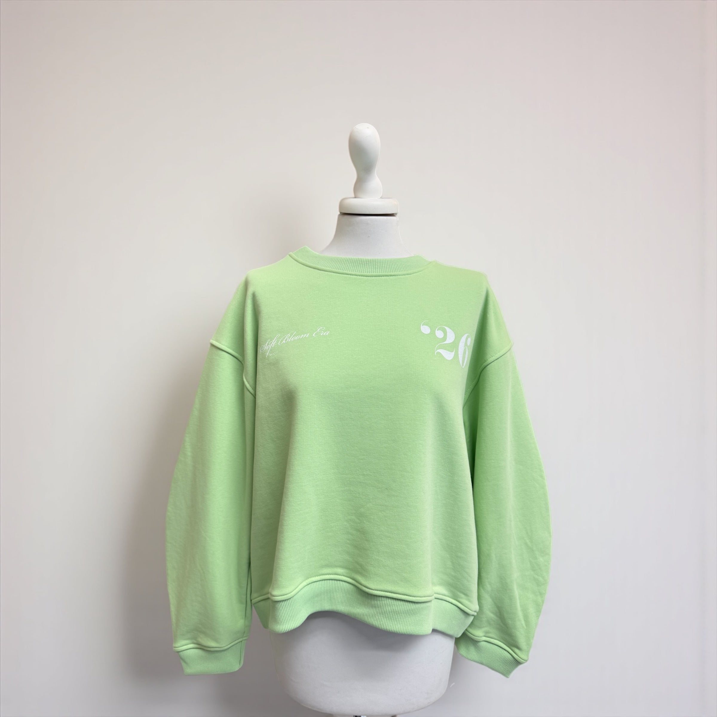 Felpa verde scritta bianca