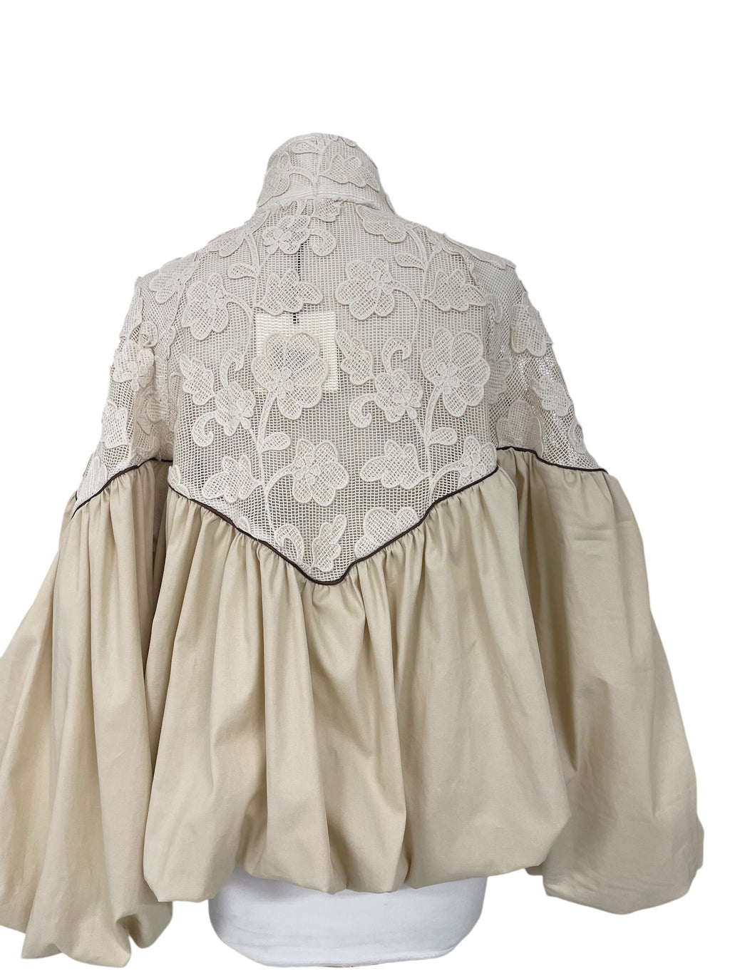 Bomber cotone e pizzo tensione in 38931