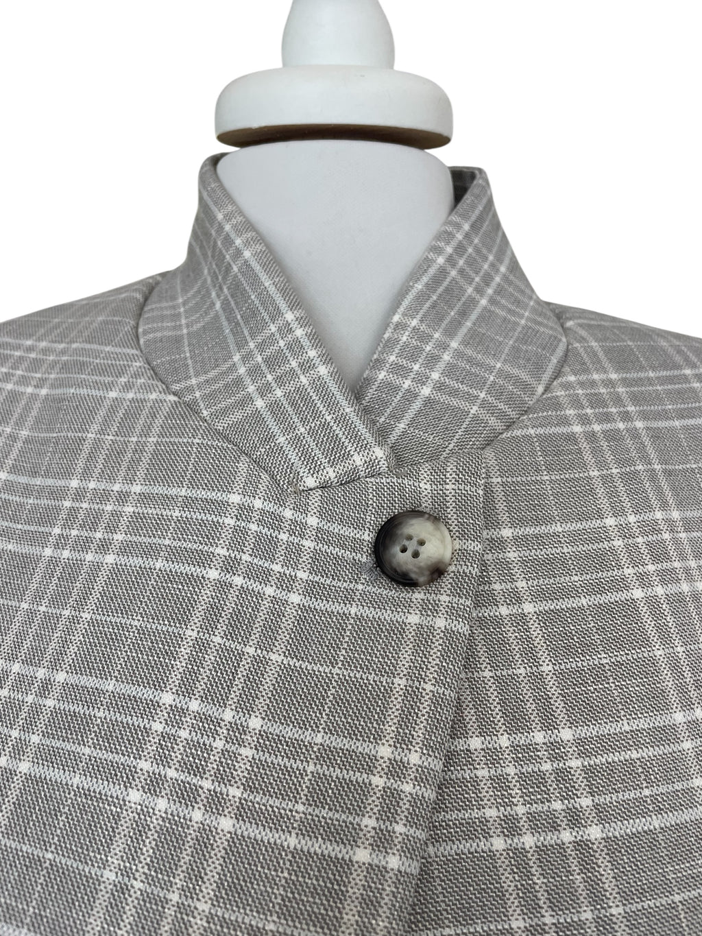 Blazer allacciatura asimmetrica check