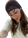 Cappellino crochet moro ciondoli