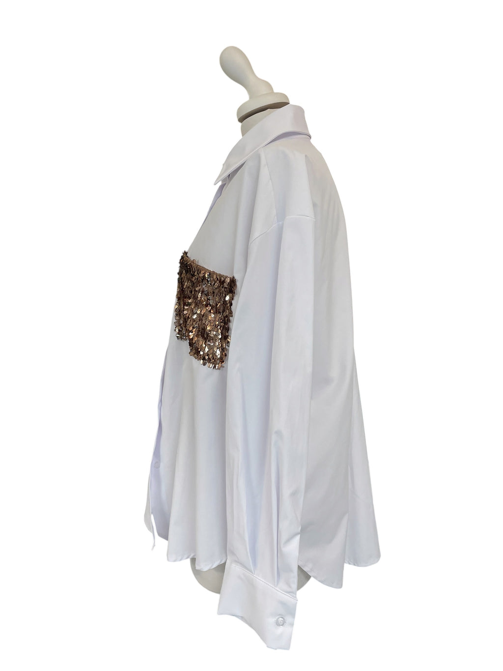 Camicia tasca paillettes tensione in PE260178