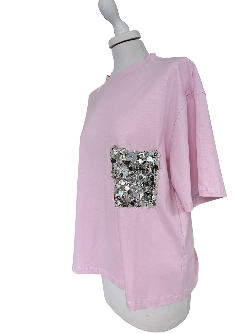 T-shirt taschino paiettes