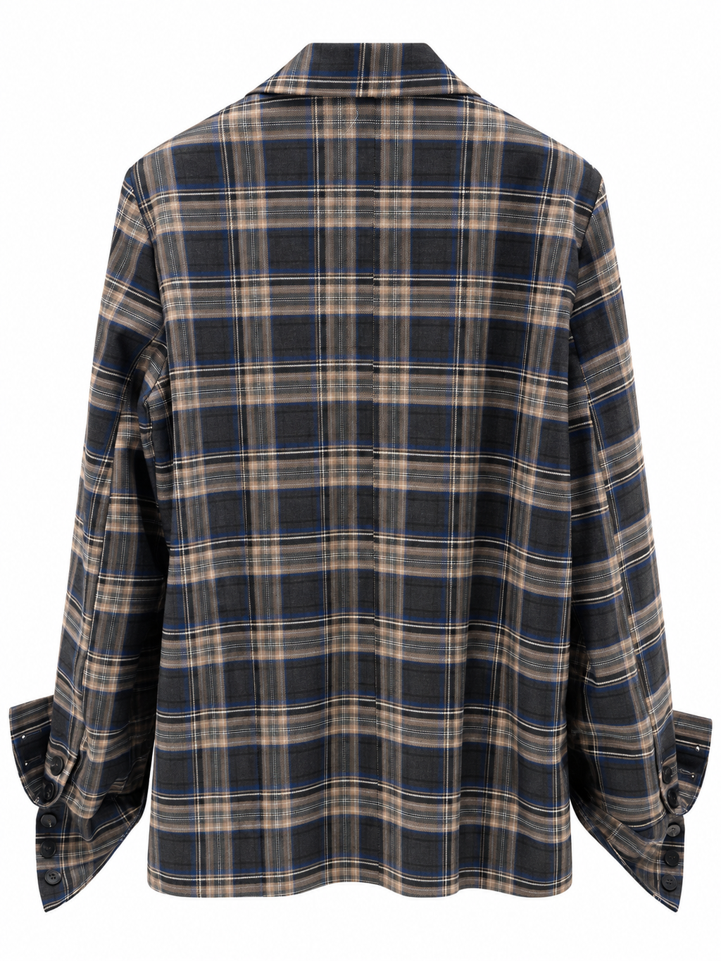 Giacca check over con manica larga