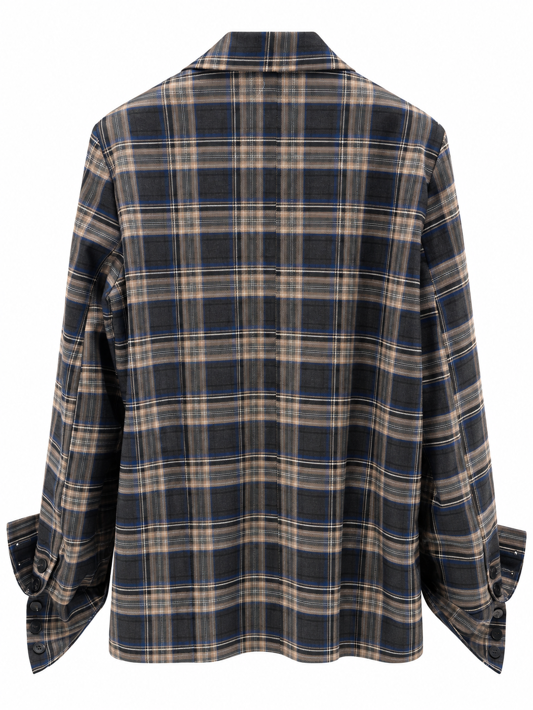 Giacca check over con manica larga