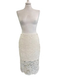 Gonna panna pizzo N20074AT-PE26 elastico vita con zip