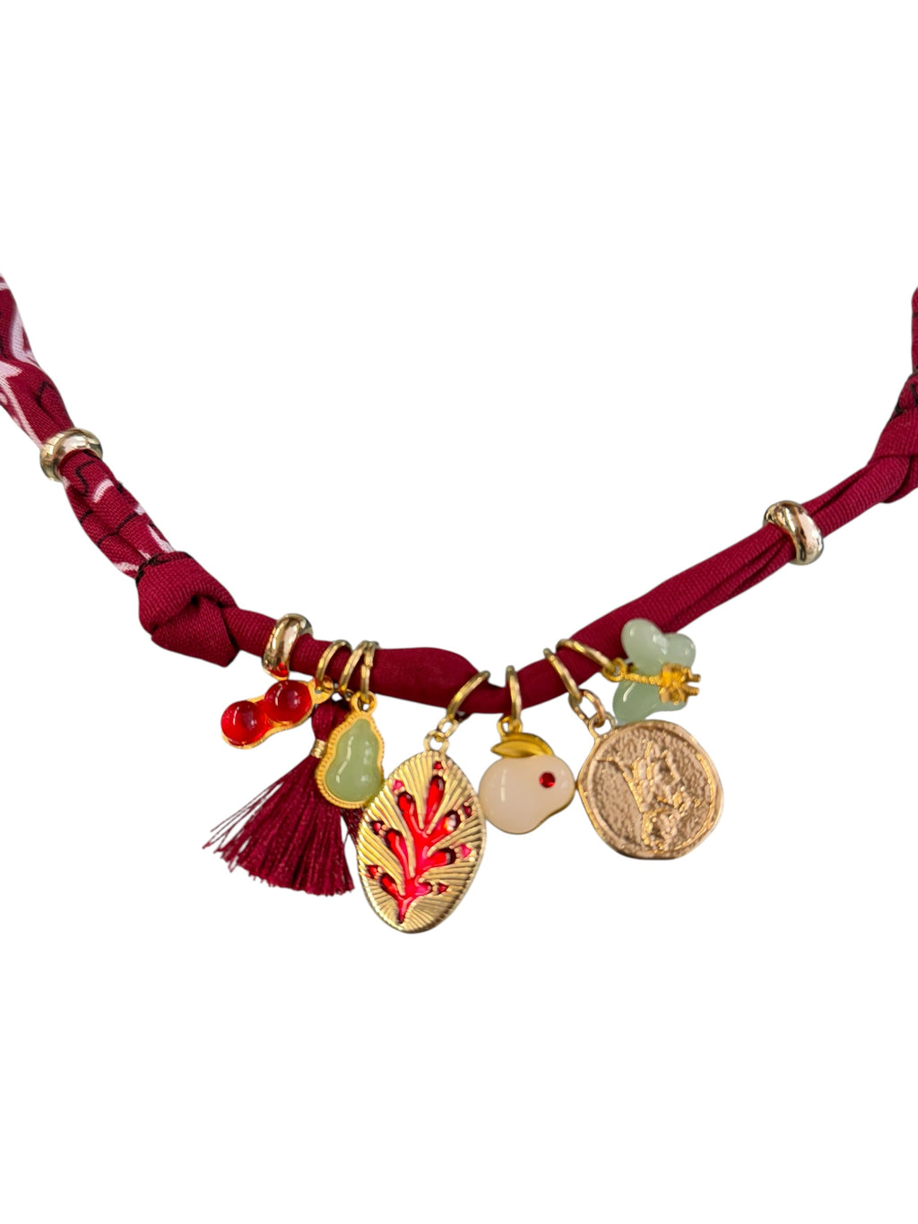 NECKLACE BANDANA BORDEAUX