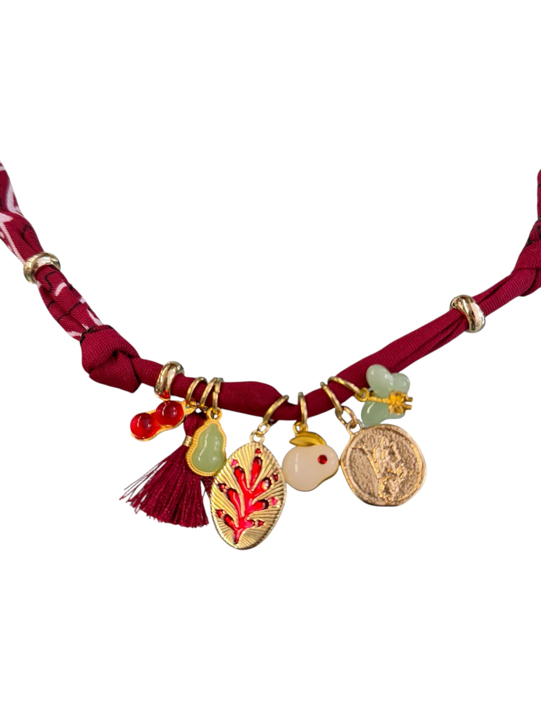 NECKLACE BANDANA BORDEAUX