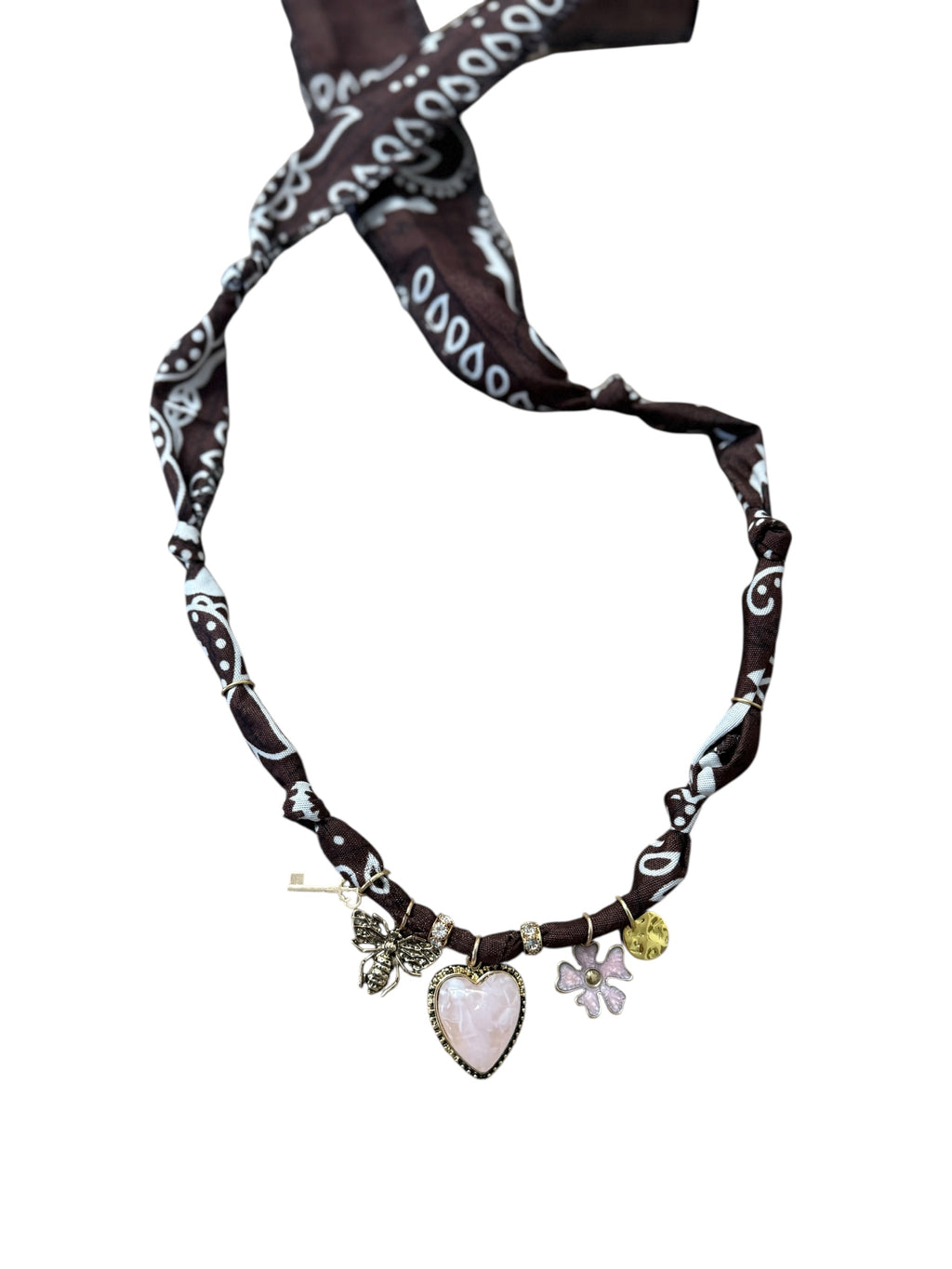 Necklace Bandana moro cuore rosa
